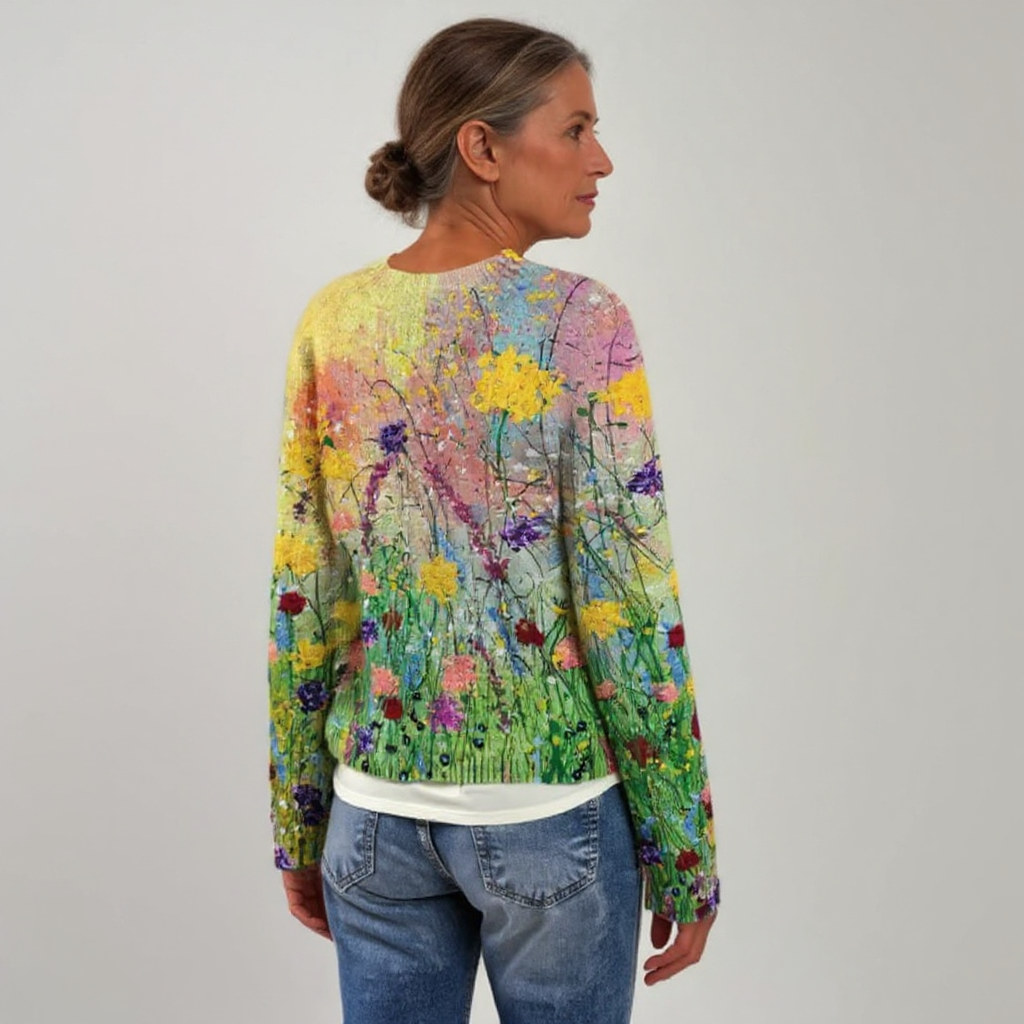 ELIZA & MAREN | TRADITIONAL PATTERN KNIT SWEATER FOR WOMEN