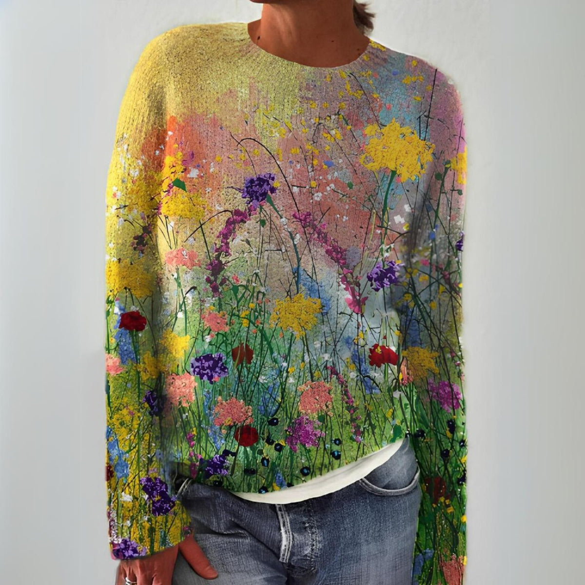 ELIZA & MAREN | TRADITIONAL PATTERN KNIT SWEATER FOR WOMEN