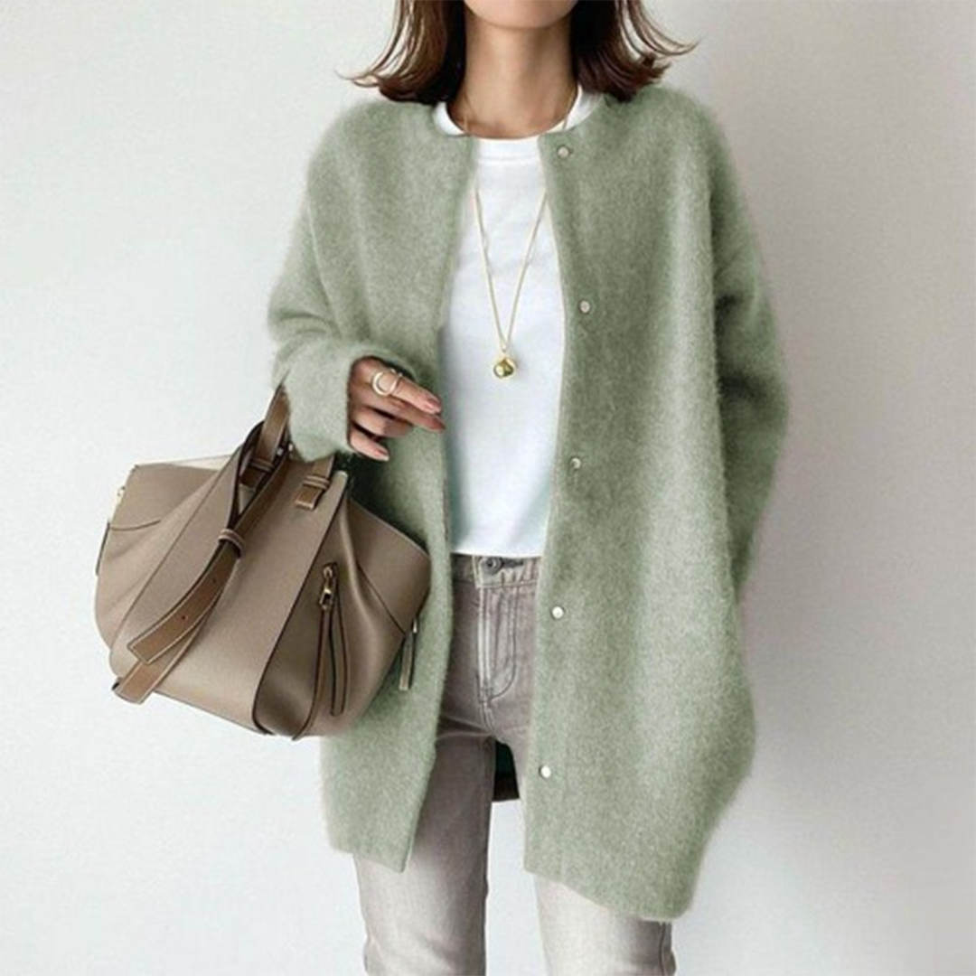 ELIZA & MAREN | LONG BUTTON FRONT CARDIGAN FOR WOMEN