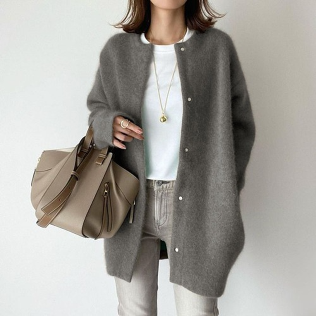 ELIZA & MAREN | LONG BUTTON FRONT CARDIGAN FOR WOMEN
