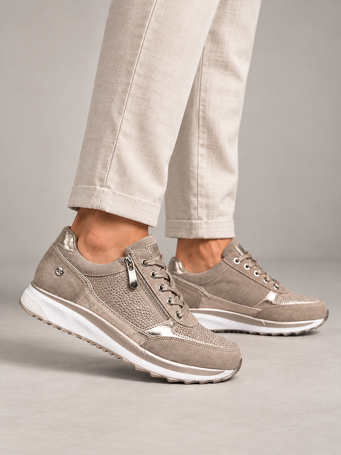 ELIZA & MAREN | ZIP CLOSURE SNEAKERS FOR WOMEN