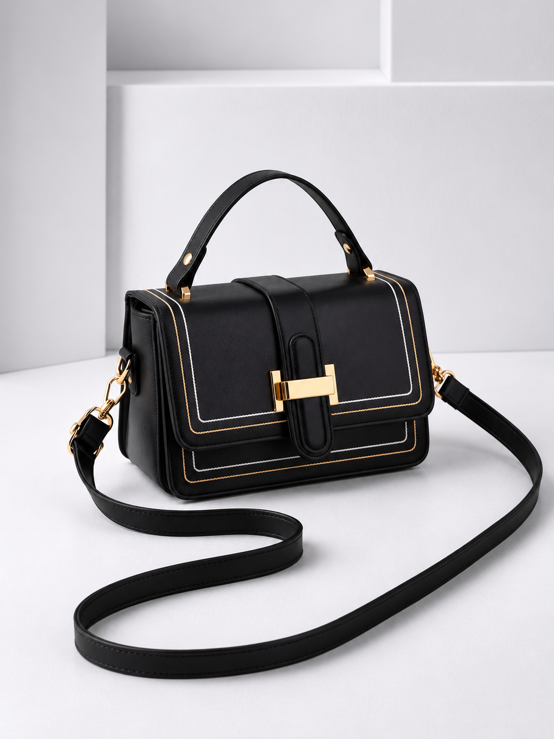ELIZA & MAREN | COMPACT STRUCTURED SHOULDER BAG FOR WOMEN