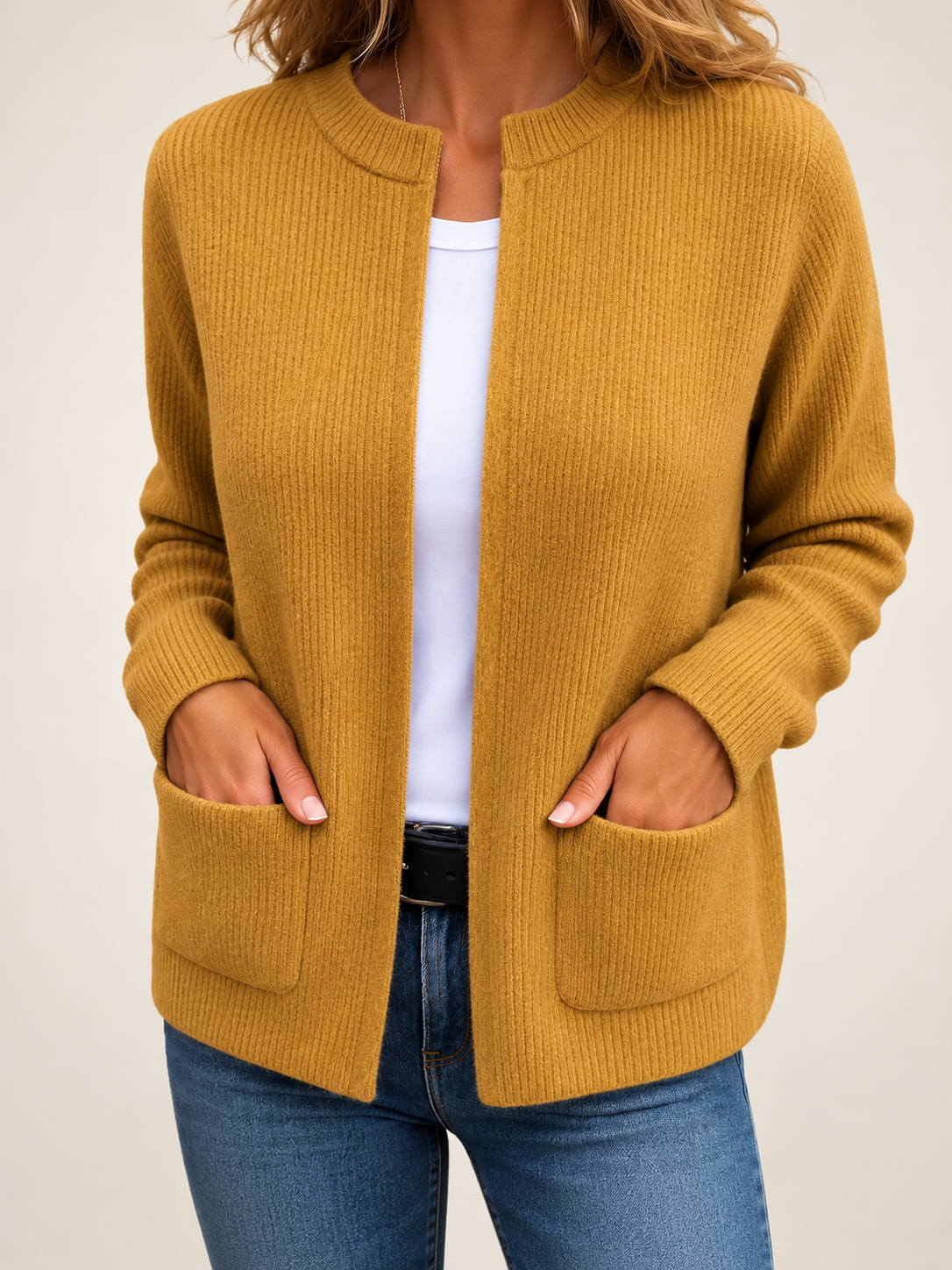 ELIZA & MAREN | ZIP FRONT KNIT CARDIGAN FOR WOMEN