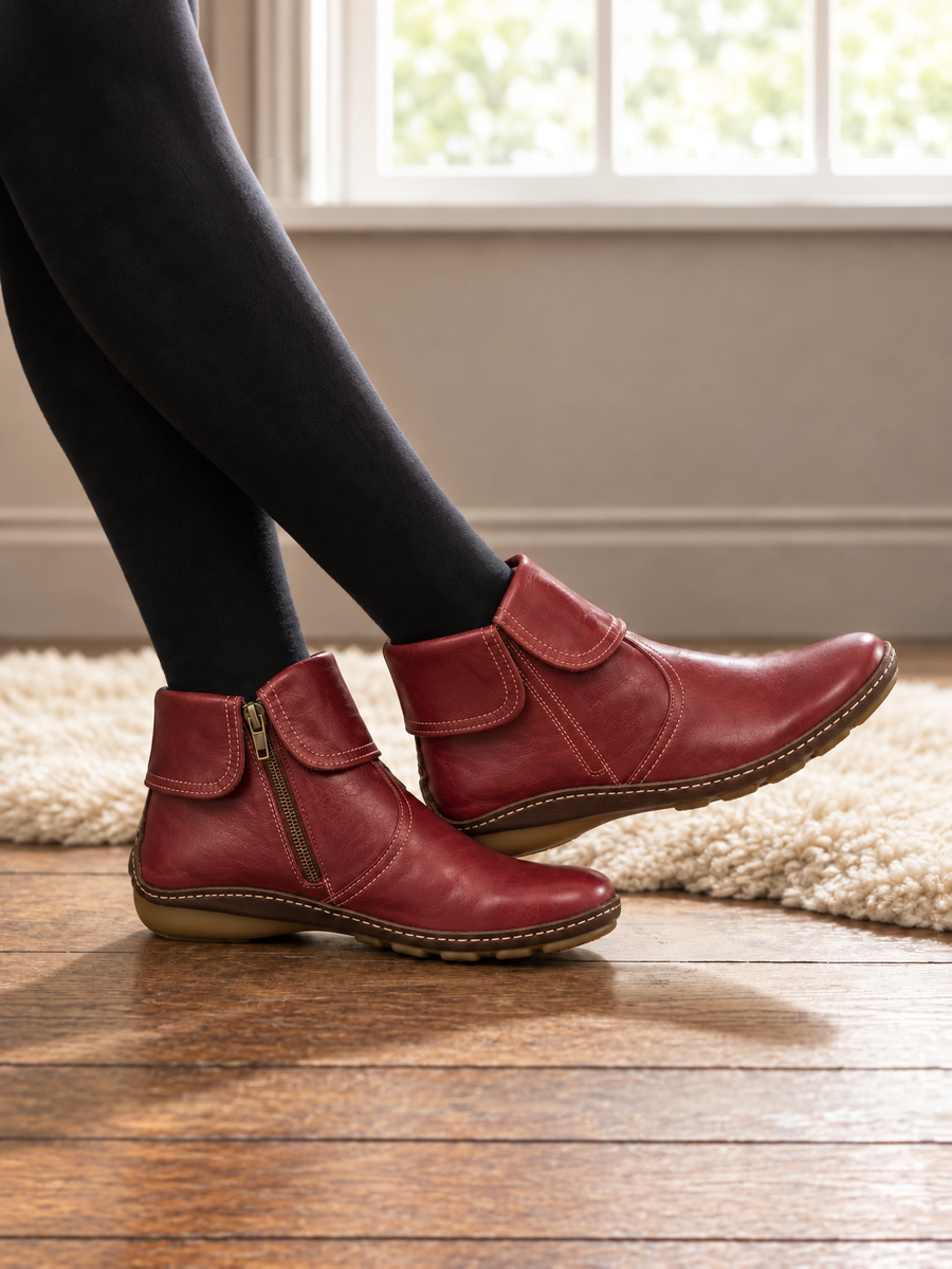 ELIZA & MAREN | ROUND TOE ANKLE BOOTS FOR WOMEN