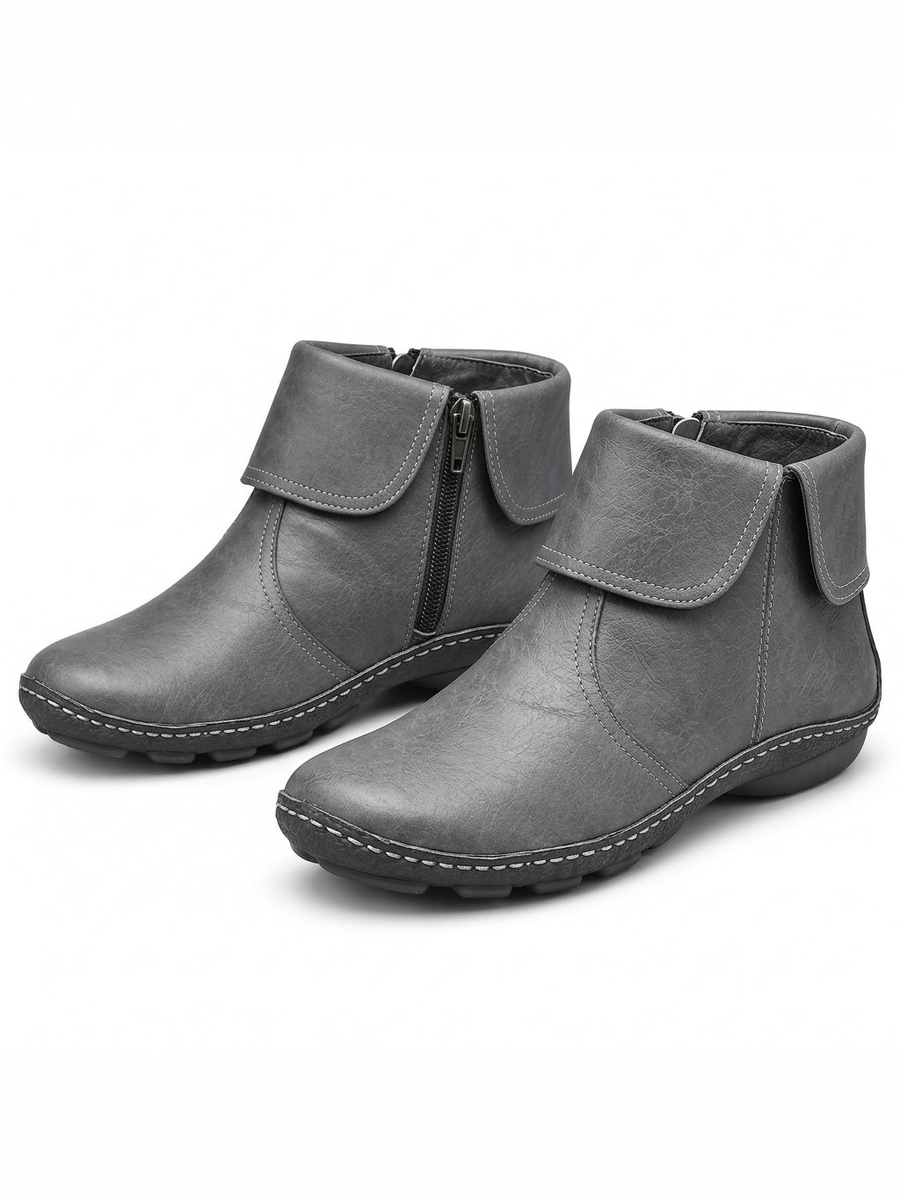 ELIZA & MAREN | ROUND TOE ANKLE BOOTS FOR WOMEN