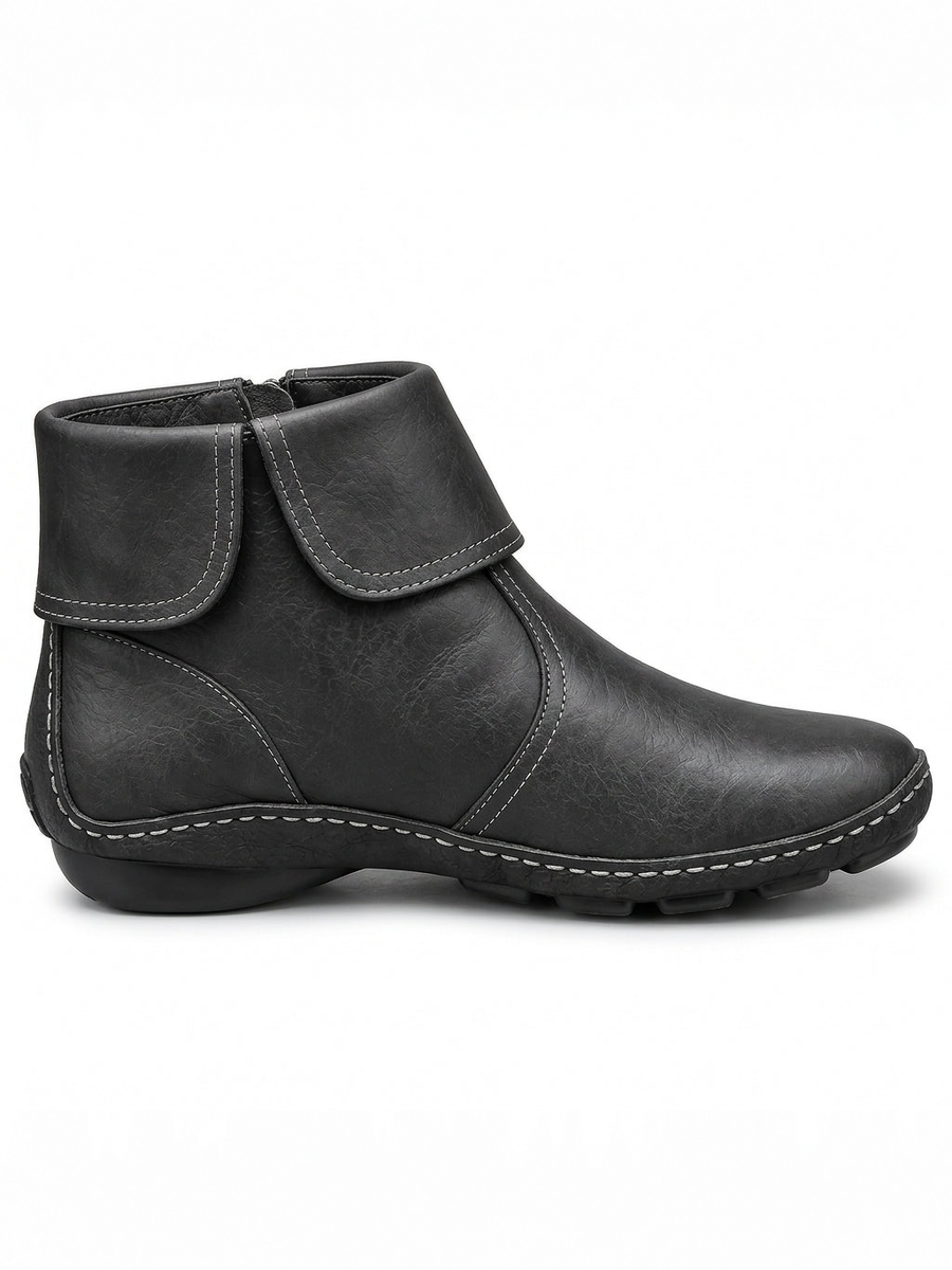 ELIZA & MAREN | ROUND TOE ANKLE BOOTS FOR WOMEN