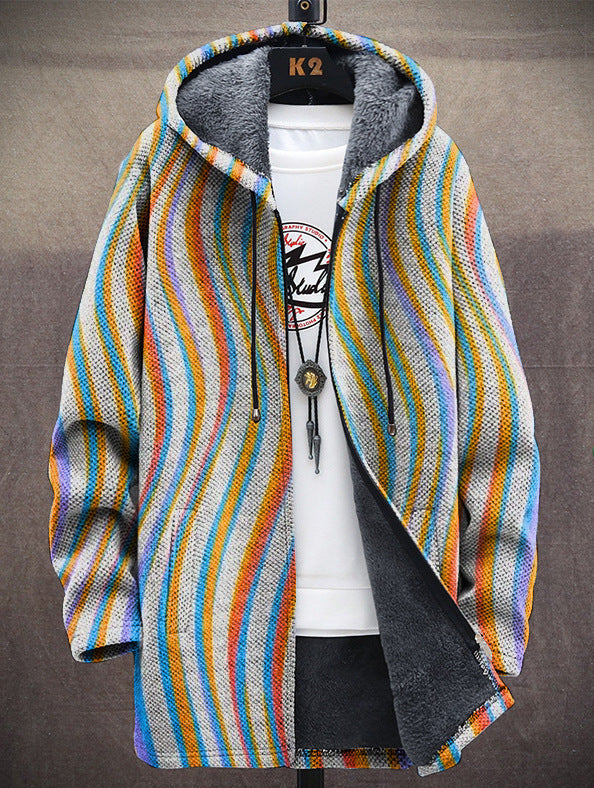 ELIZA & MAREN | ARTISTIC MULTIPRINT HOODED CARDIGAN FOR WOMEN