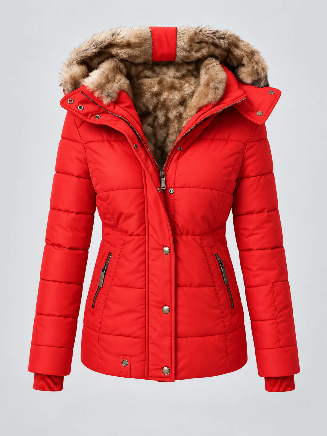 ELIZA & MAREN | HOODED QUILTED WINTER COAT FOR WOMEN