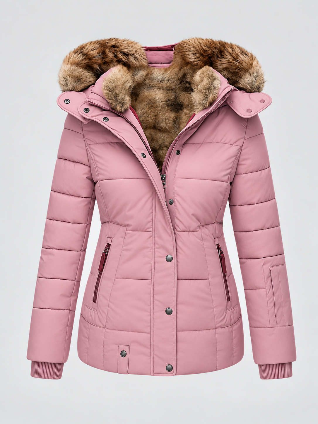 ELIZA & MAREN | HOODED QUILTED WINTER COAT FOR WOMEN