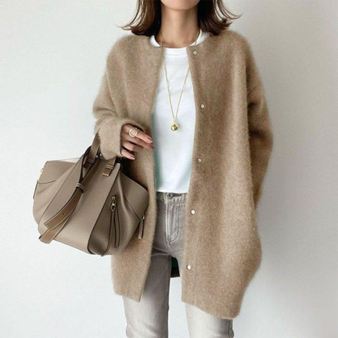 ELIZA & MAREN | LONG BUTTON FRONT CARDIGAN FOR WOMEN