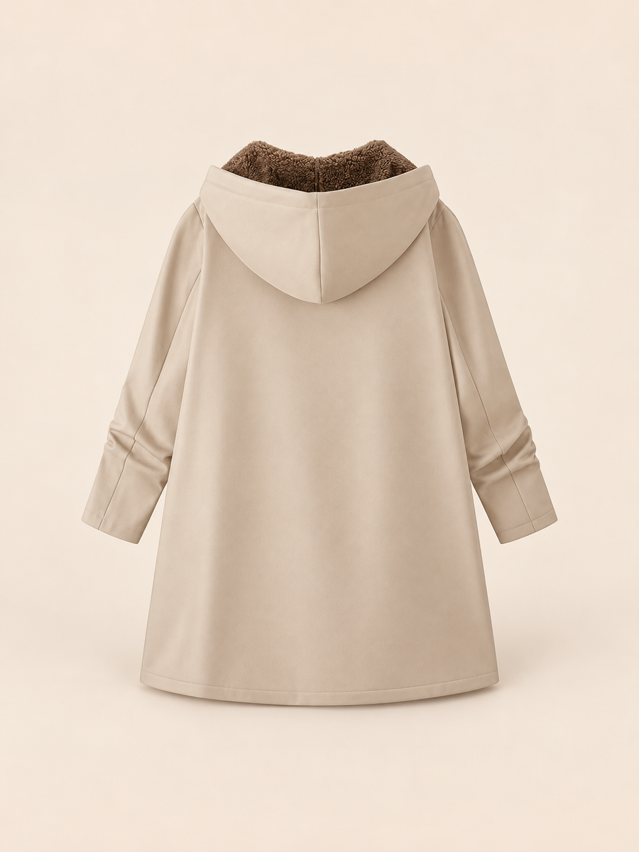 ELIZA & MAREN | SHERPA-LINED HOODED COAT FOR WOMEN
