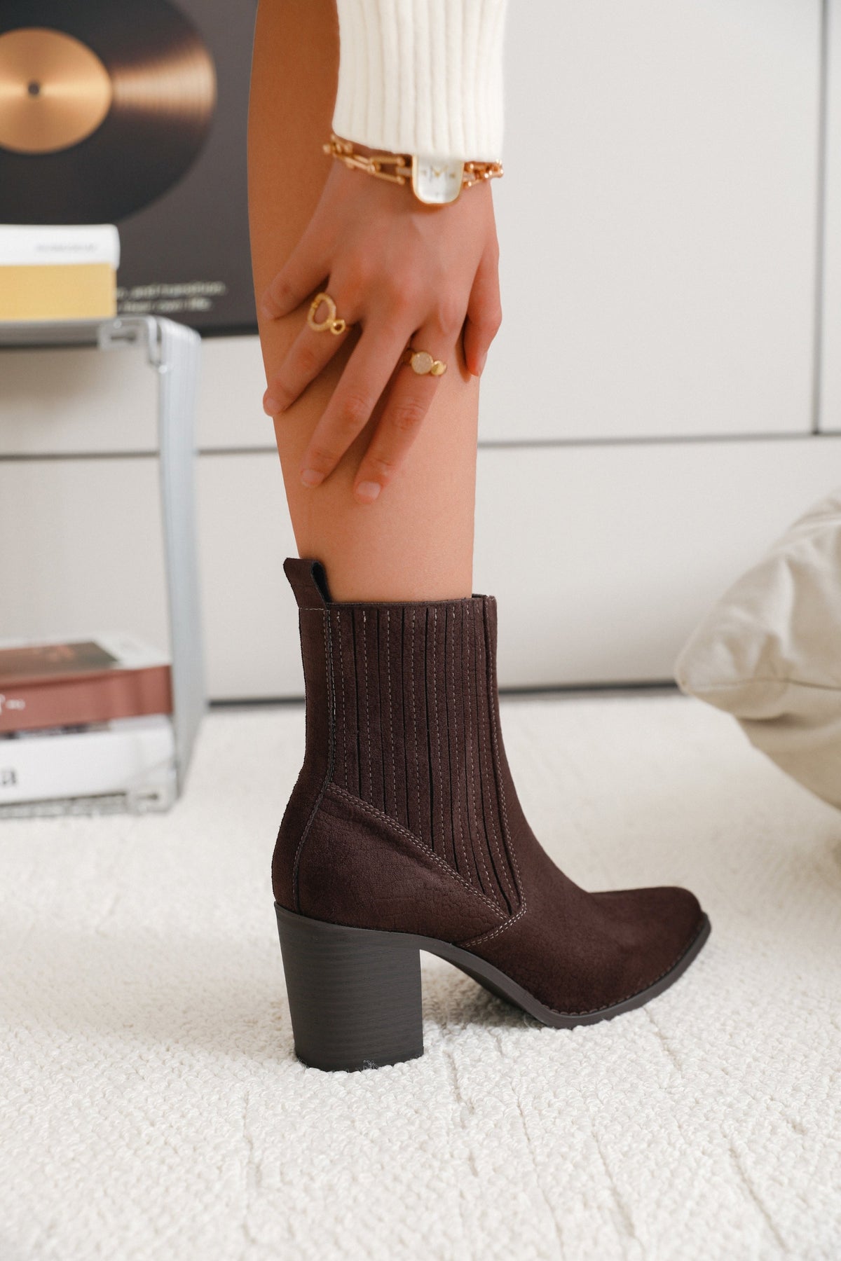 ELIZA & MAREN | TEXTILE LINED ANKLE BOOTS FOR WOMEN