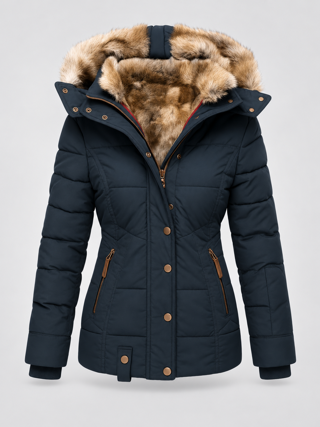 ELIZA & MAREN | HOODED QUILTED WINTER COAT FOR WOMEN