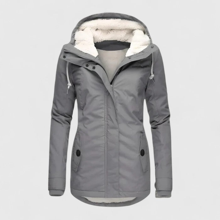ELIZA & MAREN | CURVED HEM HOODED PARKA FOR WOMEN