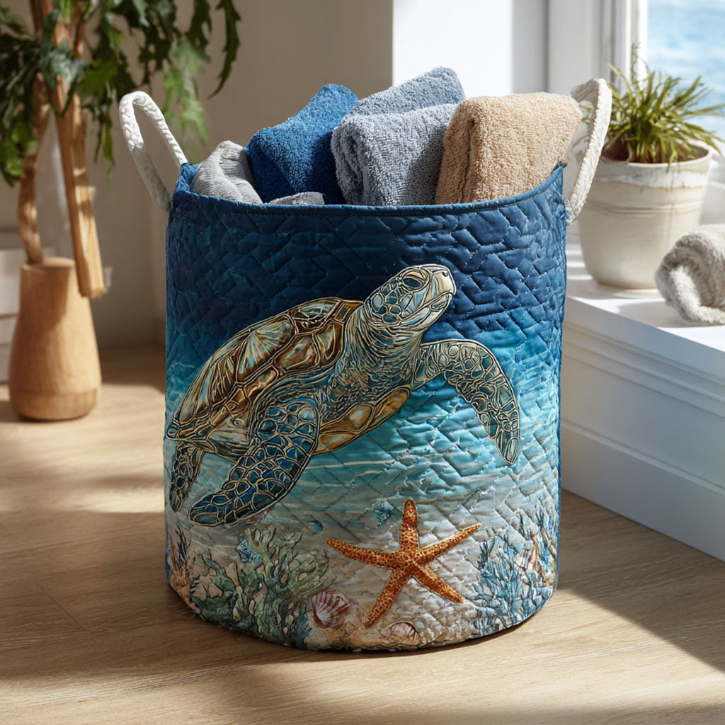 ELIZA & MAREN | MARITIME TURTLE STORAGE BASKET FOR WOMEN