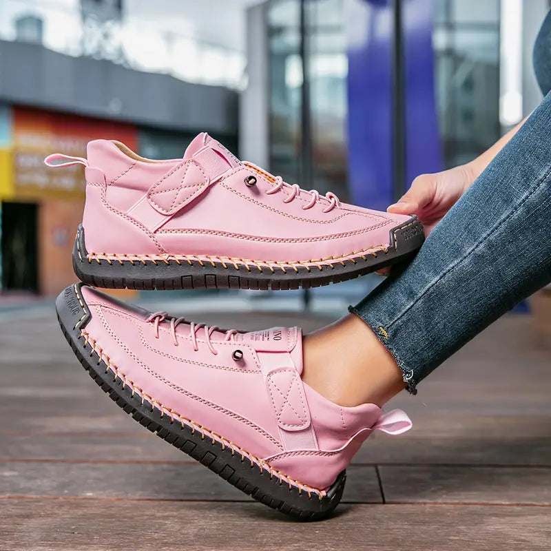ELIZA & MAREN | PINK STITCHED SNEAKERS FOR WOMEN