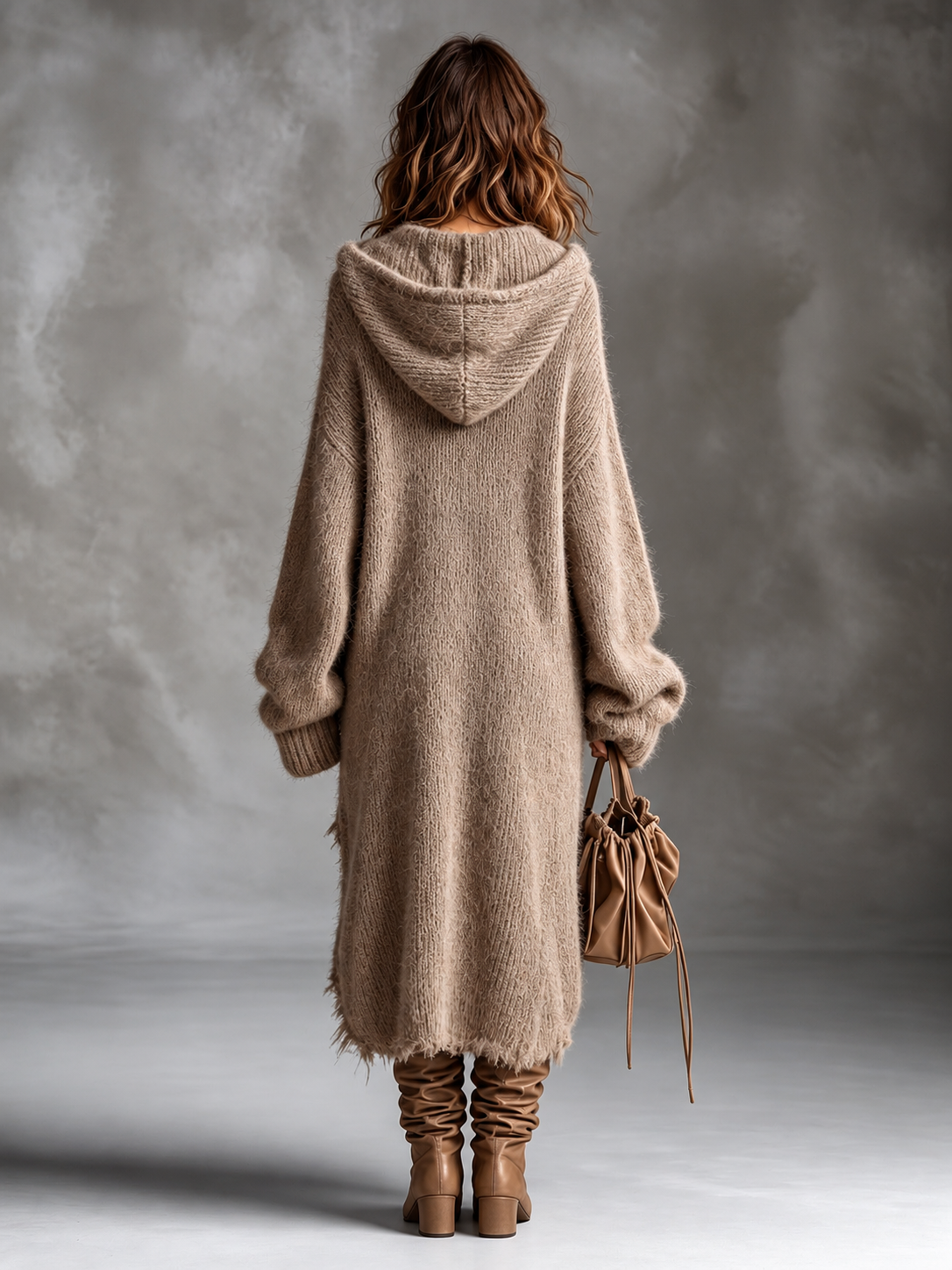ELIZA & MAREN | OVERSIZED HOODED MIDI DRESS FOR WOMEN
