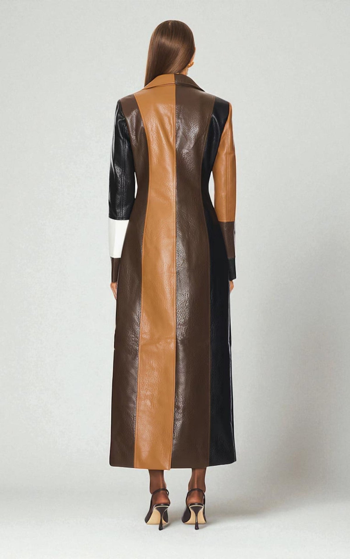 ELIZA & MAREN | COLOR BLOCK PANEL COAT FOR WOMEN