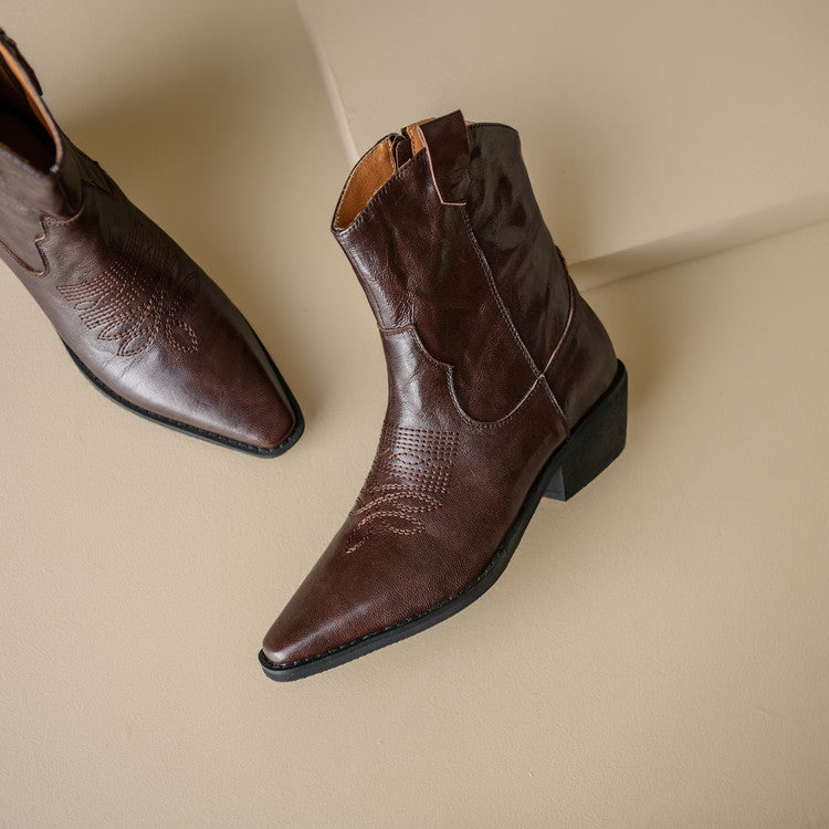 ELIZA & MAREN | WESTERN SQUARE TOE BOOTS FOR WOMEN