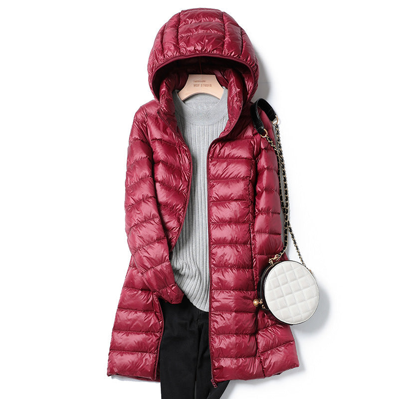 ELIZA & MAREN | HORIZONTAL QUILTED ZIP COAT FOR WOMEN