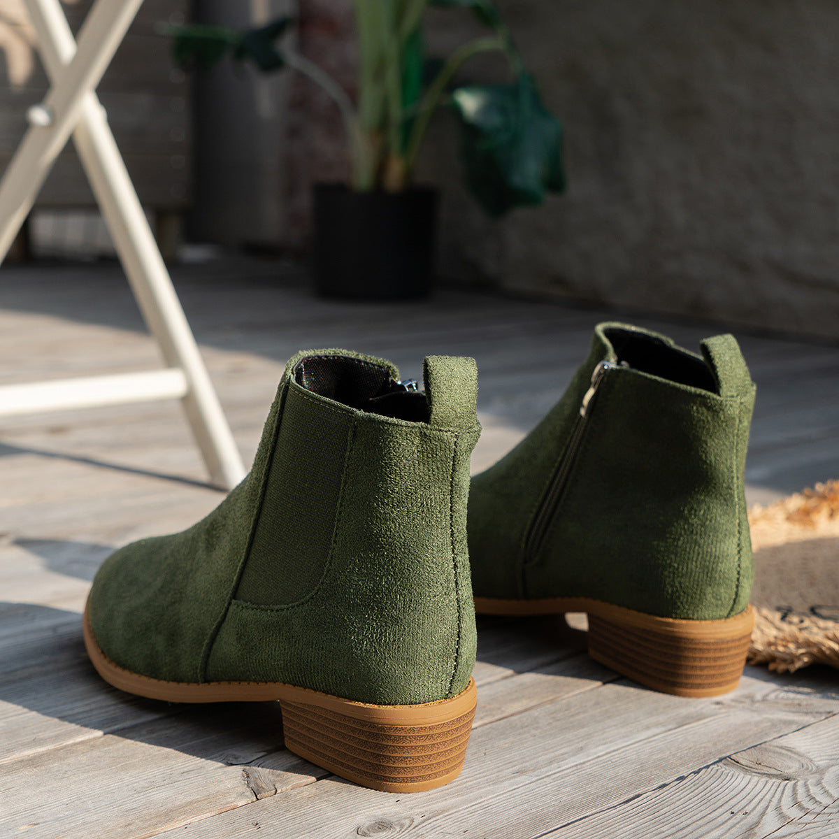 ELIZA & MAREN | ALMOND TOE ANKLE BOOTS FOR WOMEN