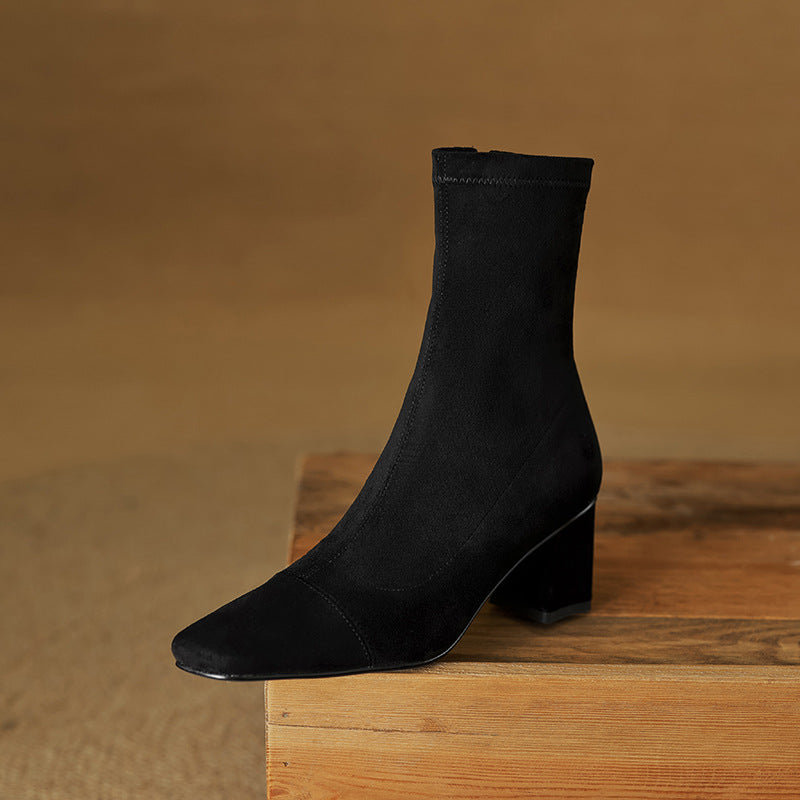 ELIZA & MAREN | SIDE ZIP HEELED BOOTS FOR WOMEN
