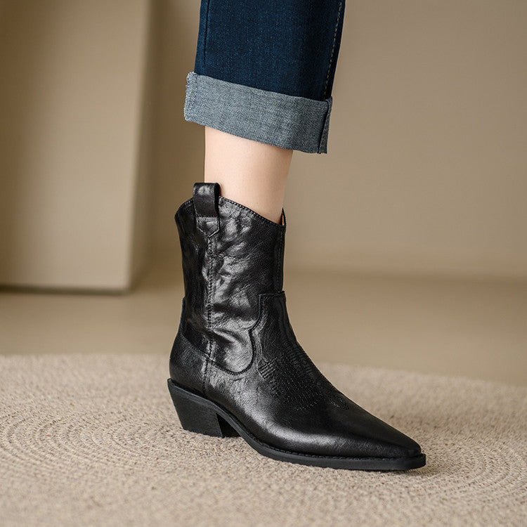 ELIZA & MAREN | WESTERN SQUARE TOE BOOTS FOR WOMEN