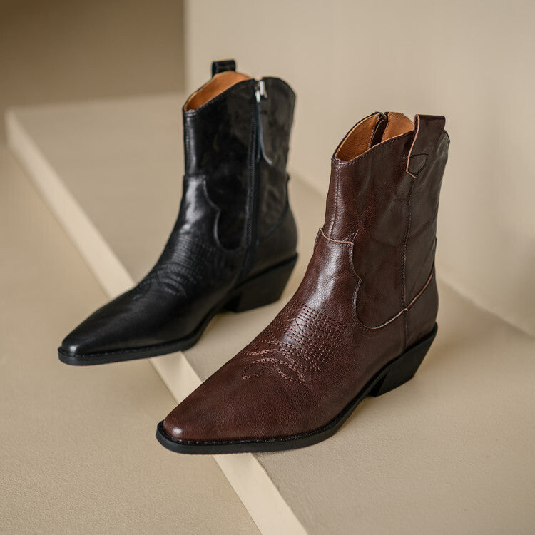 ELIZA & MAREN | WESTERN SQUARE TOE BOOTS FOR WOMEN