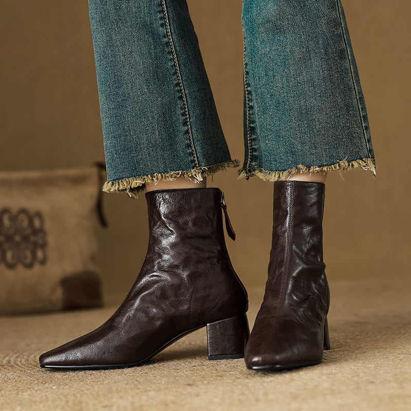 ELIZA & MAREN | MINIMAL HEEL ANKLE BOOTS FOR WOMEN
