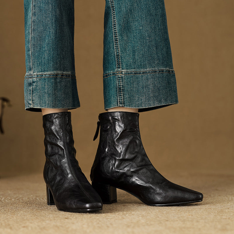ELIZA & MAREN | MINIMAL HEEL ANKLE BOOTS FOR WOMEN