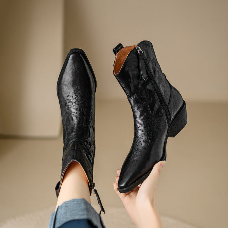 ELIZA & MAREN | WESTERN SQUARE TOE BOOTS FOR WOMEN