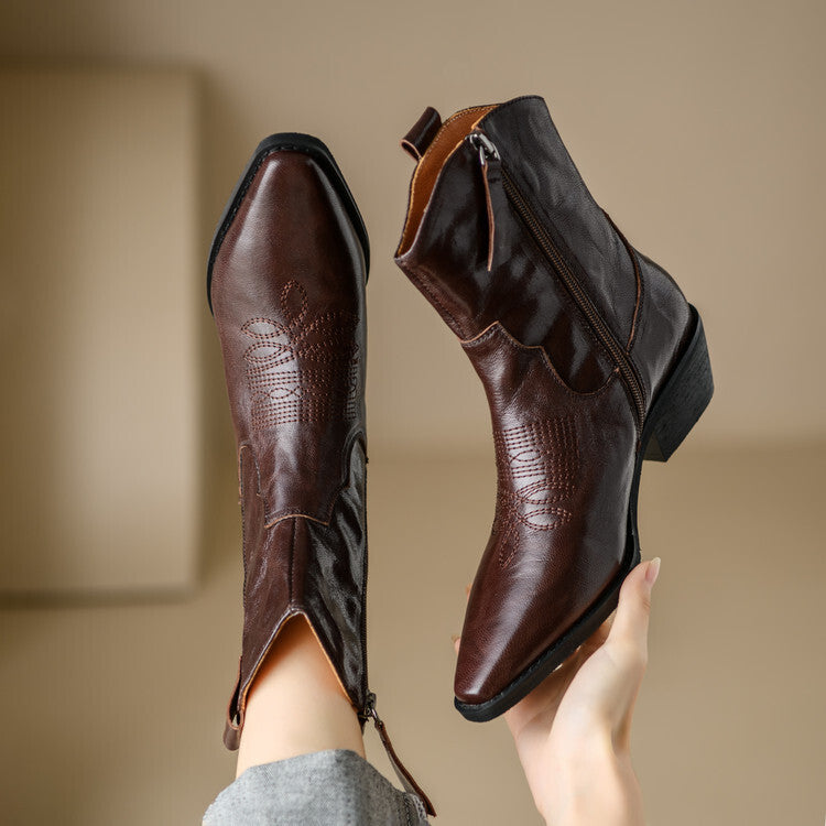 ELIZA & MAREN | WESTERN SQUARE TOE BOOTS FOR WOMEN