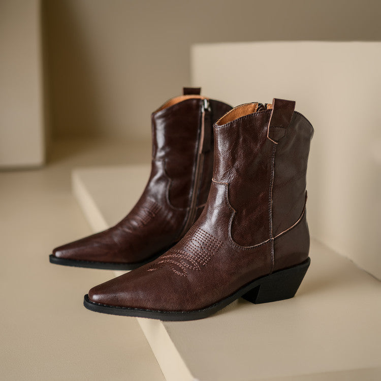 ELIZA & MAREN | WESTERN SQUARE TOE BOOTS FOR WOMEN