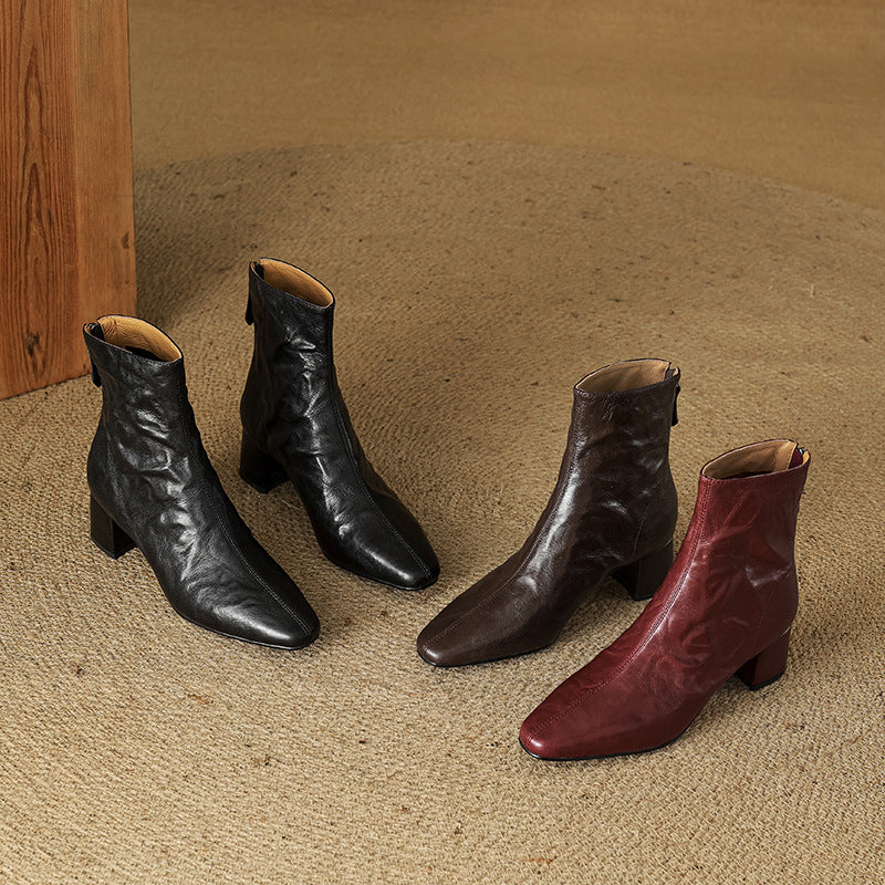 ELIZA & MAREN | MINIMAL HEEL ANKLE BOOTS FOR WOMEN