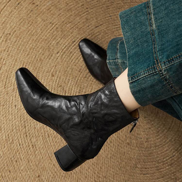ELIZA & MAREN | MINIMAL HEEL ANKLE BOOTS FOR WOMEN