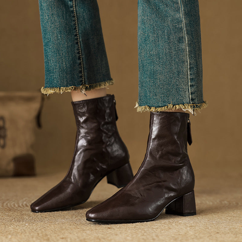 ELIZA & MAREN | MINIMAL HEEL ANKLE BOOTS FOR WOMEN