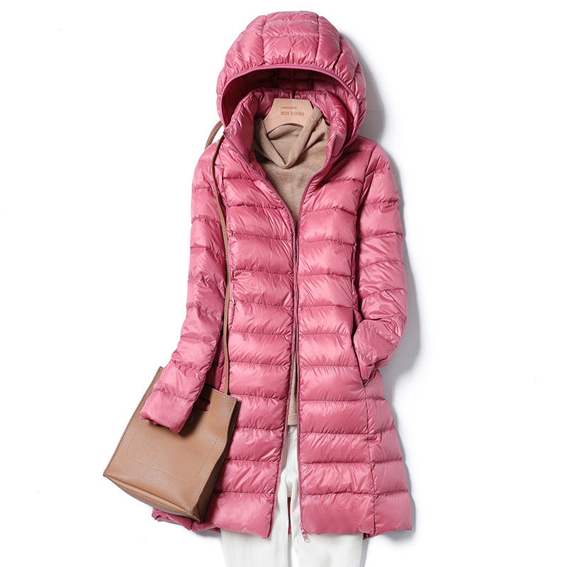 ELIZA & MAREN | HORIZONTAL QUILTED ZIP COAT FOR WOMEN