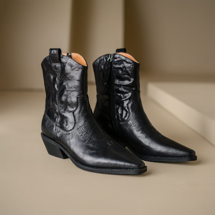 ELIZA & MAREN | WESTERN SQUARE TOE BOOTS FOR WOMEN