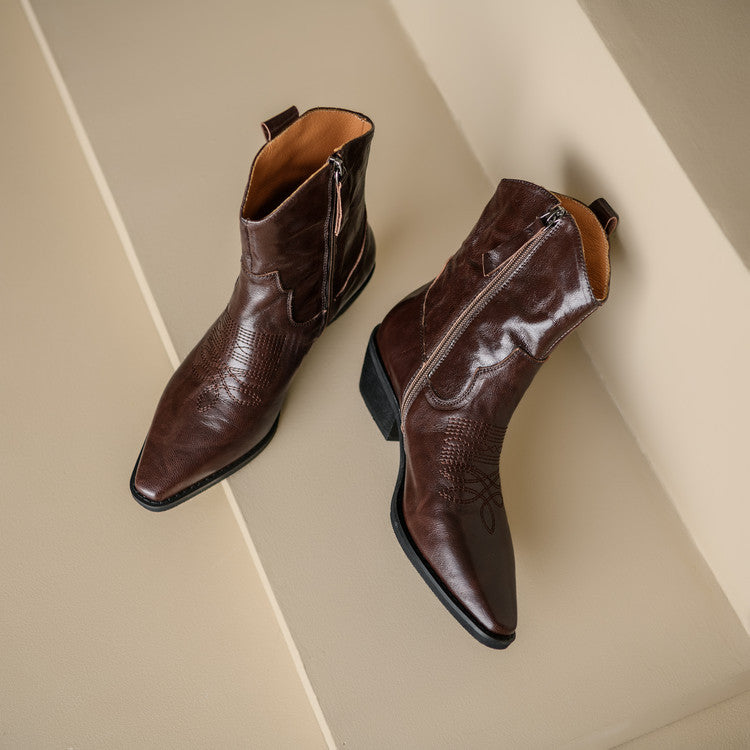 ELIZA & MAREN | WESTERN SQUARE TOE BOOTS FOR WOMEN