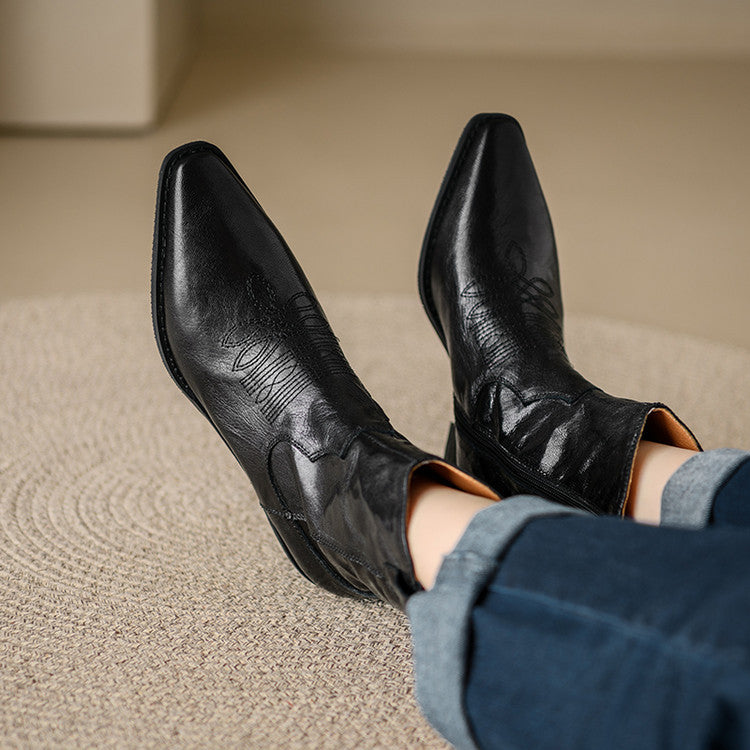 ELIZA & MAREN | WESTERN SQUARE TOE BOOTS FOR WOMEN