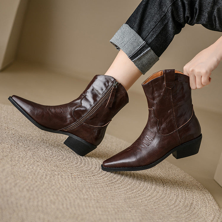 ELIZA & MAREN | WESTERN SQUARE TOE BOOTS FOR WOMEN