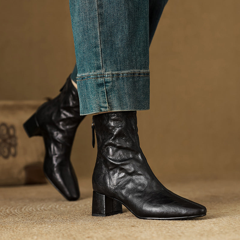 ELIZA & MAREN | MINIMAL HEEL ANKLE BOOTS FOR WOMEN