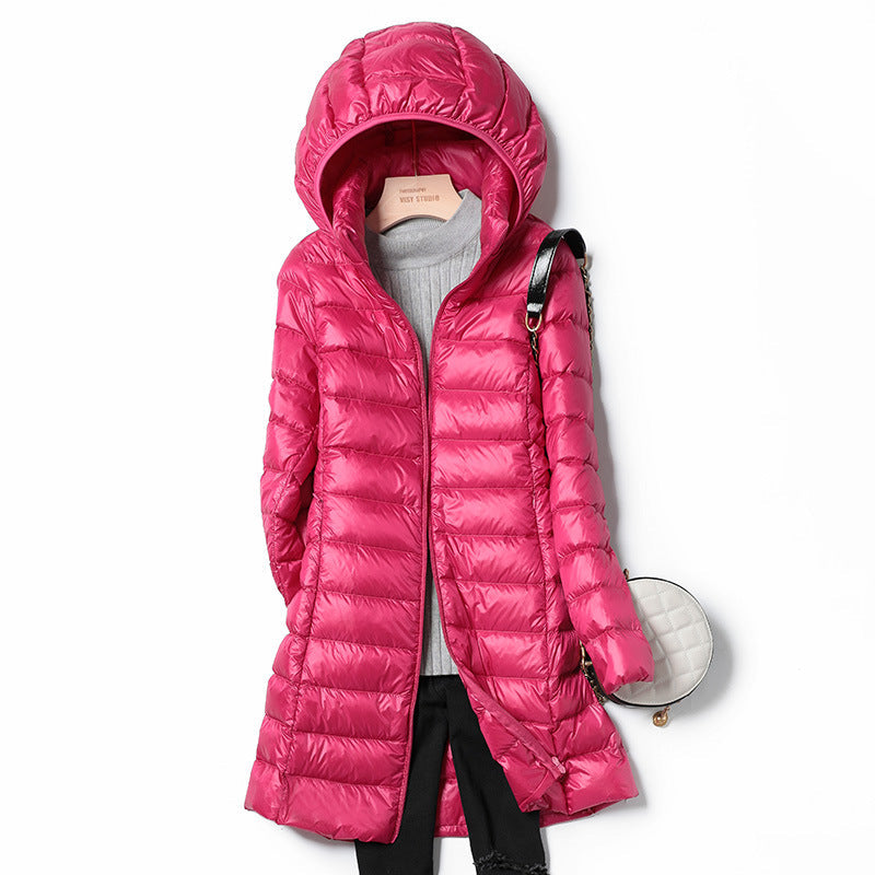 ELIZA & MAREN | HORIZONTAL QUILTED ZIP COAT FOR WOMEN