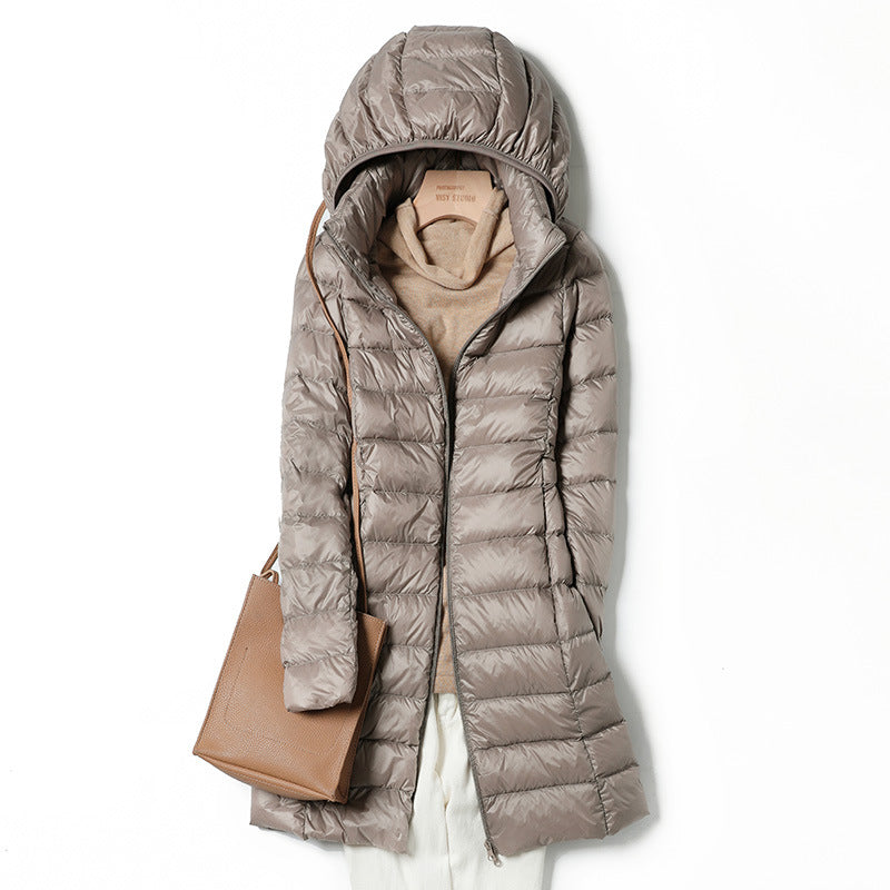 ELIZA & MAREN | HORIZONTAL QUILTED ZIP COAT FOR WOMEN