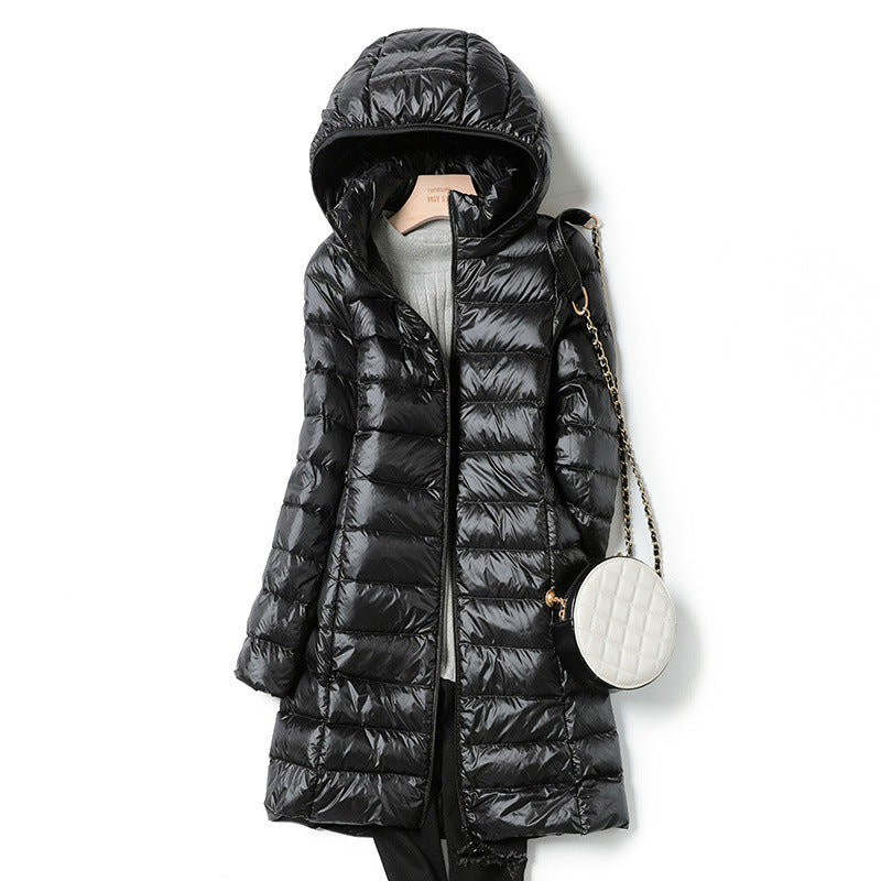 ELIZA & MAREN | HORIZONTAL QUILTED ZIP COAT FOR WOMEN