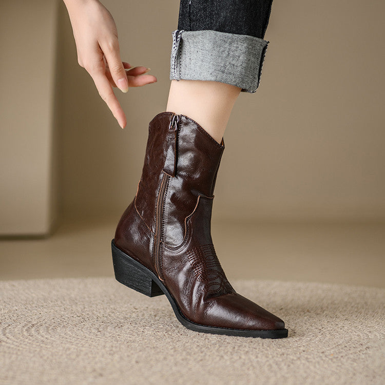 ELIZA & MAREN | WESTERN SQUARE TOE BOOTS FOR WOMEN