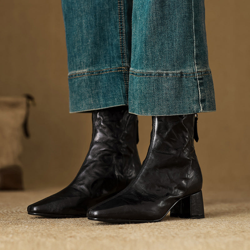 ELIZA & MAREN | MINIMAL HEEL ANKLE BOOTS FOR WOMEN