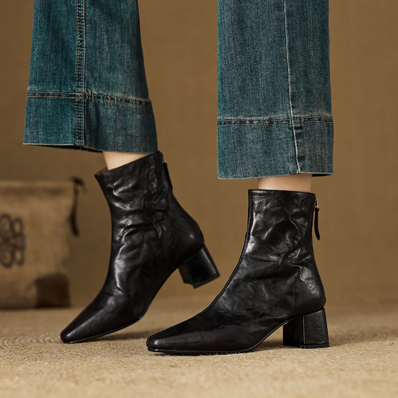 ELIZA & MAREN | MINIMAL HEEL ANKLE BOOTS FOR WOMEN