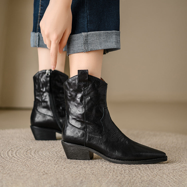 ELIZA & MAREN | WESTERN SQUARE TOE BOOTS FOR WOMEN