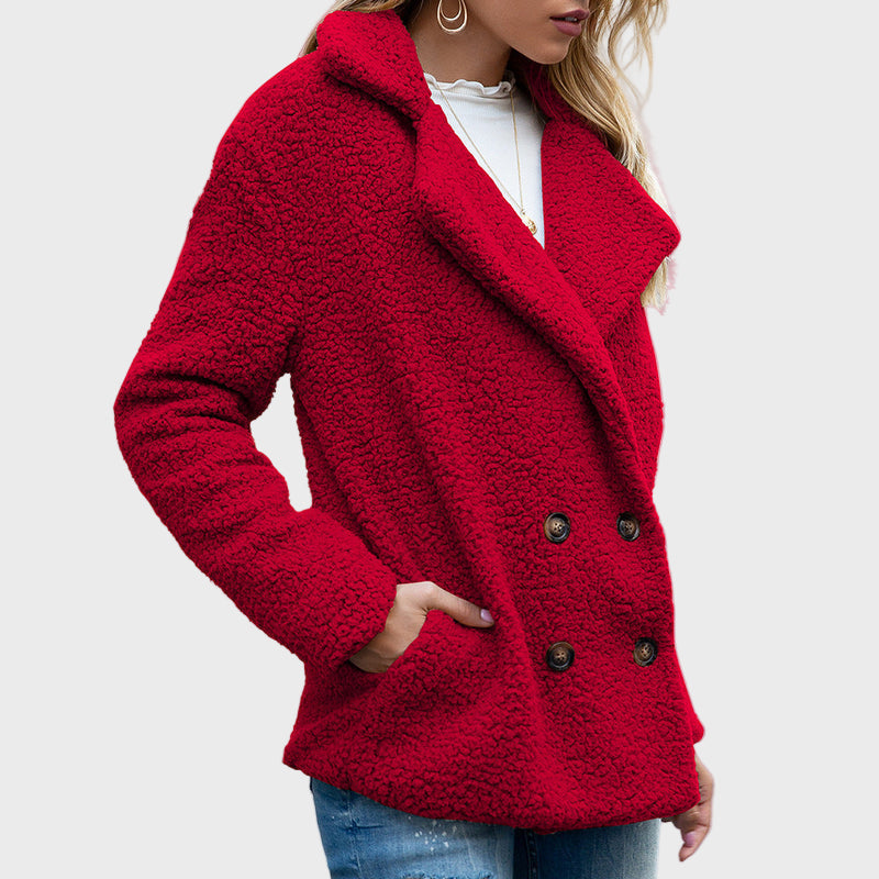 ELIZA & MAREN | TEXTURED LAPEL BUTTON JACKET FOR WOMEN
